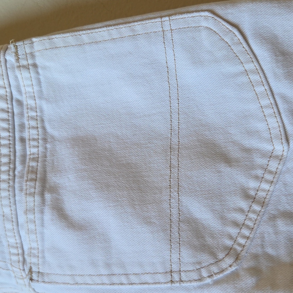Marithe Francois Girbaud Vintage Y2K White Denim Jeans Women Size 3/4 - Picture 10 of 12
